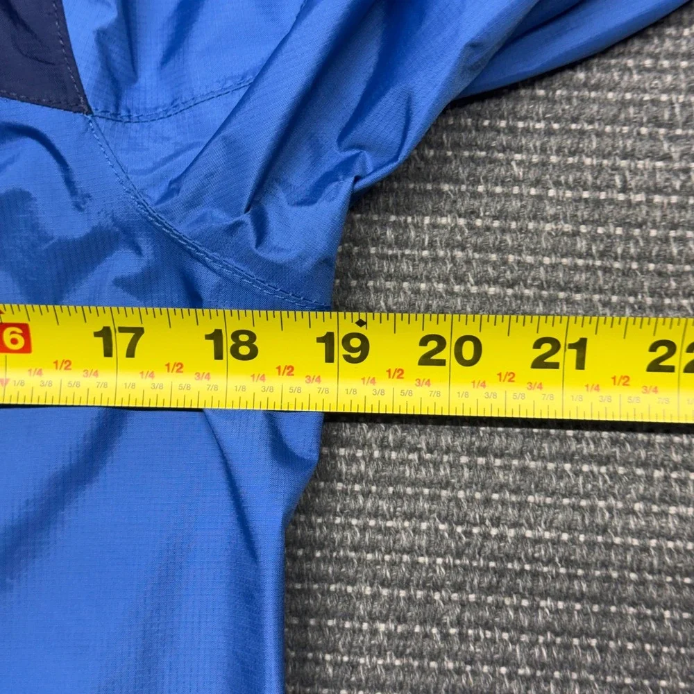 LL Bean Kids TEK2.5 Rain Jacket‎ Blue Waterproof Hooded Shell Size M 10-12